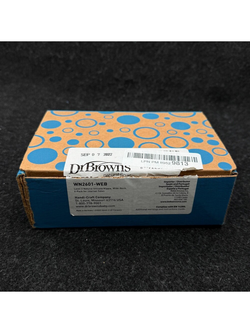 Dr. Brown's Level 2 Wide-Neck Silicone Nipple Medium Flow 6pk 6+ Mo OPEN BOX